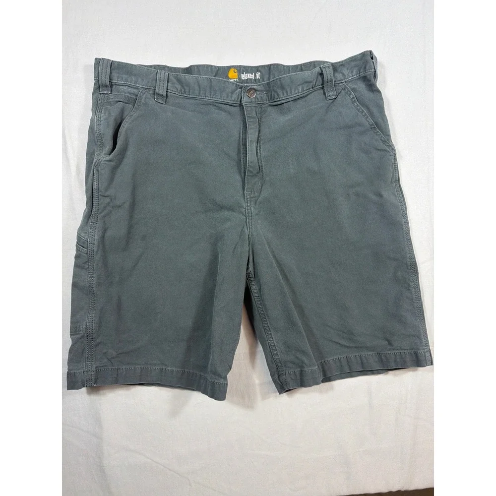 Carhartt Mens Gray Relaxed Fit Canvas Work Shorts 102514-039 Size 42